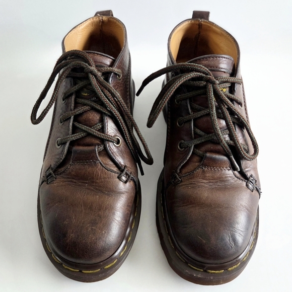 Dr Martens Vintage Lace-Up Brown Leather Shoes, Lug Sole UK 4, US Womens 6-6.5 - Picture 3 of 16